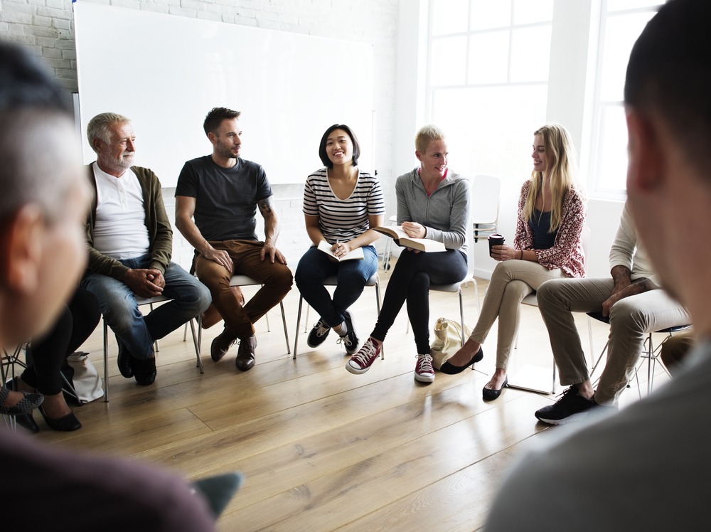 Cedar Recovery group therapy participants for substance abuse treatment near Bristol and Johnson City.