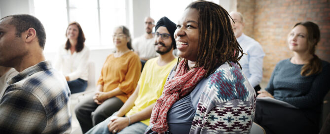 Patients in a group therapy for fentanyl addiction.